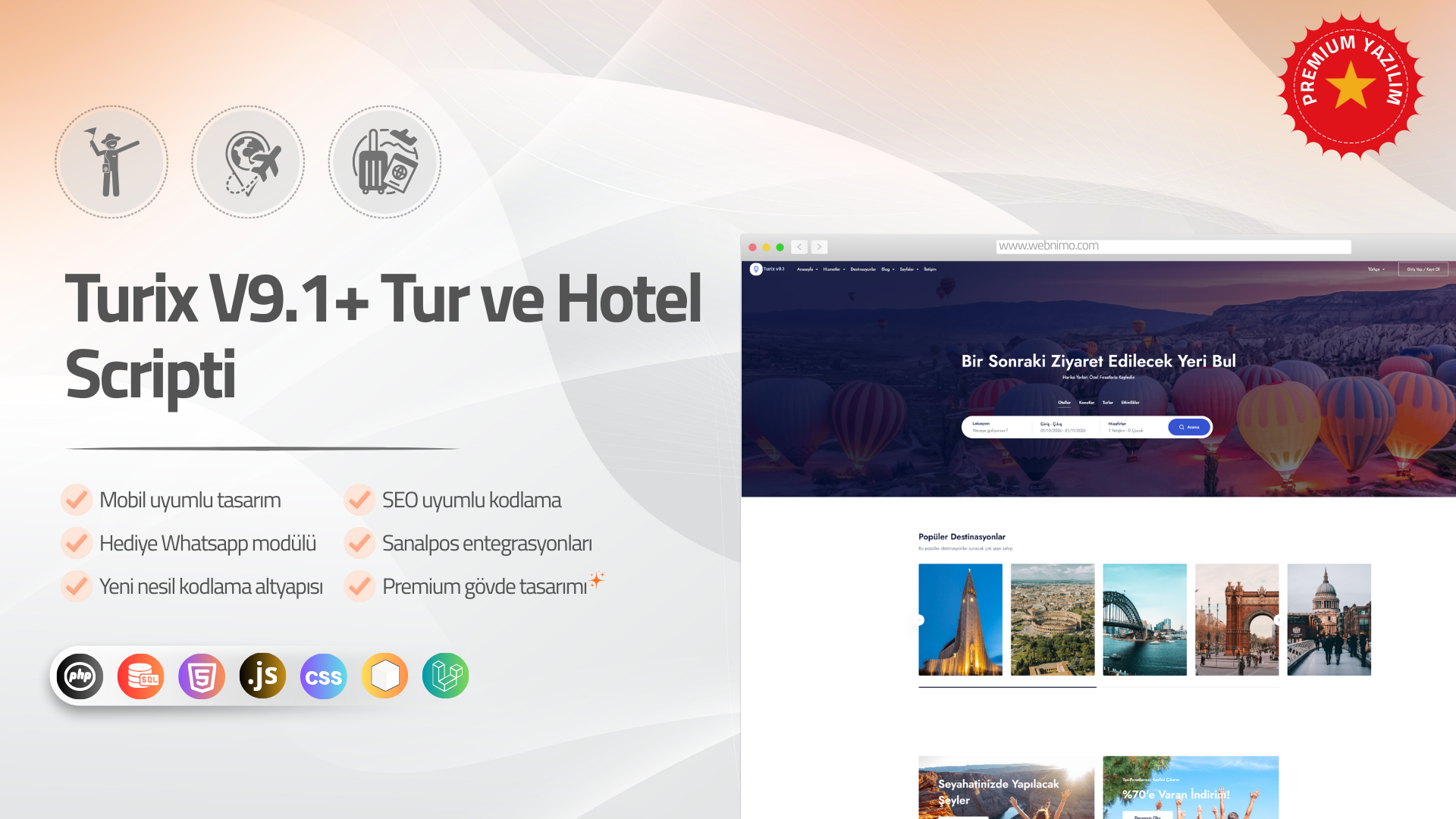 Turix V9.1+ Tur ve Hotel Scripti