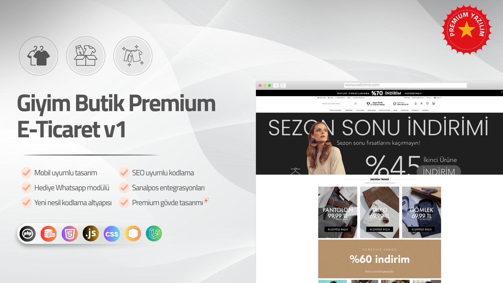 Giyim Butik Premium E-Ticaret v1